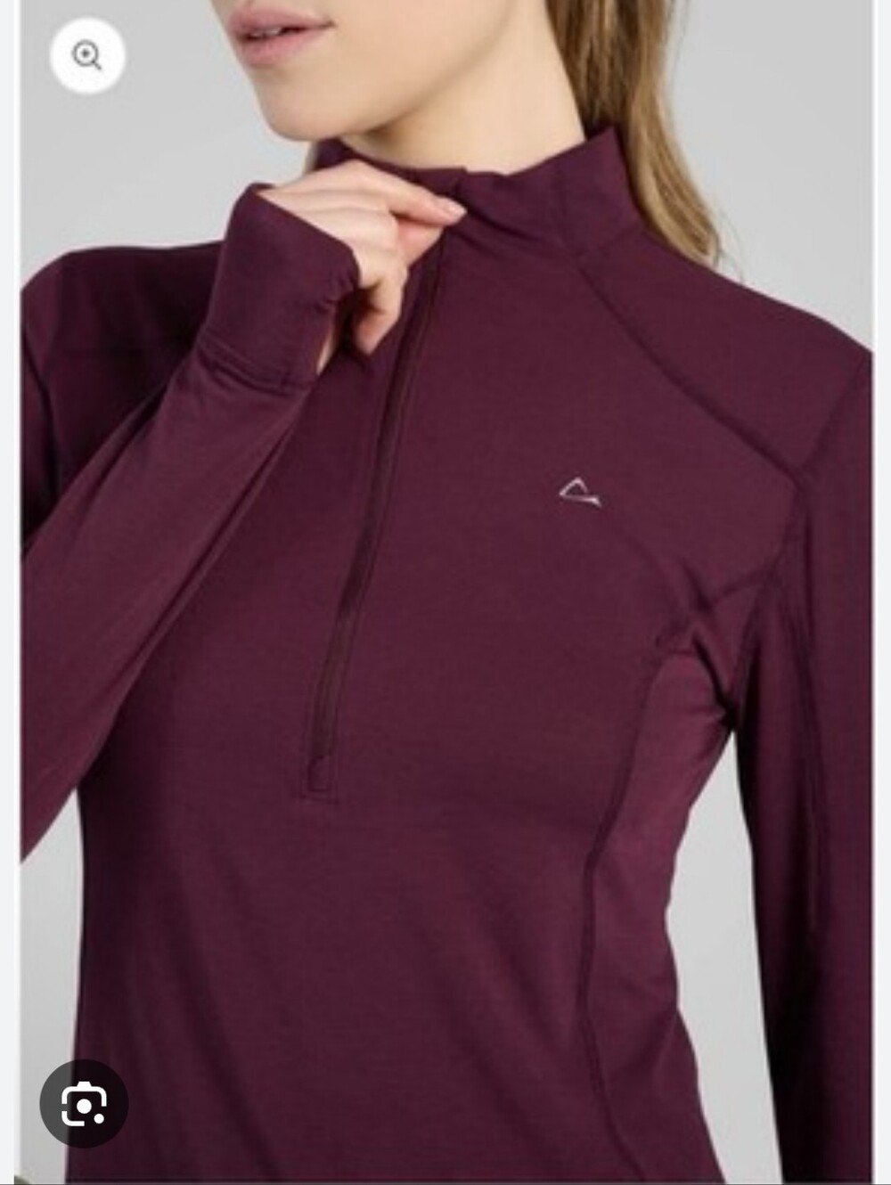 Paradox Women's Long-Sleeve Quarter Zip Top - Plum